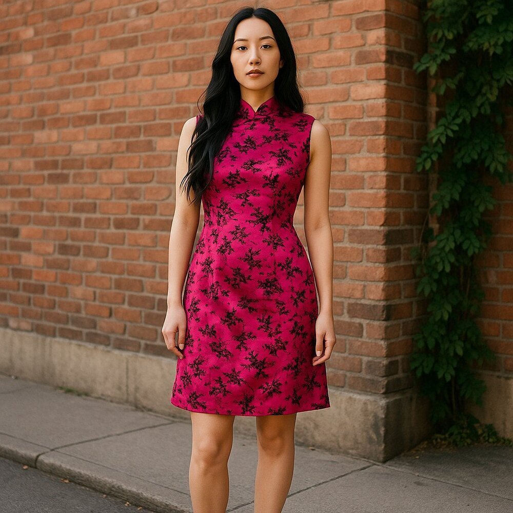 Vintage City Triangles Oriental Inspired Y2K 90's DRESS Juniors 5 Velvety